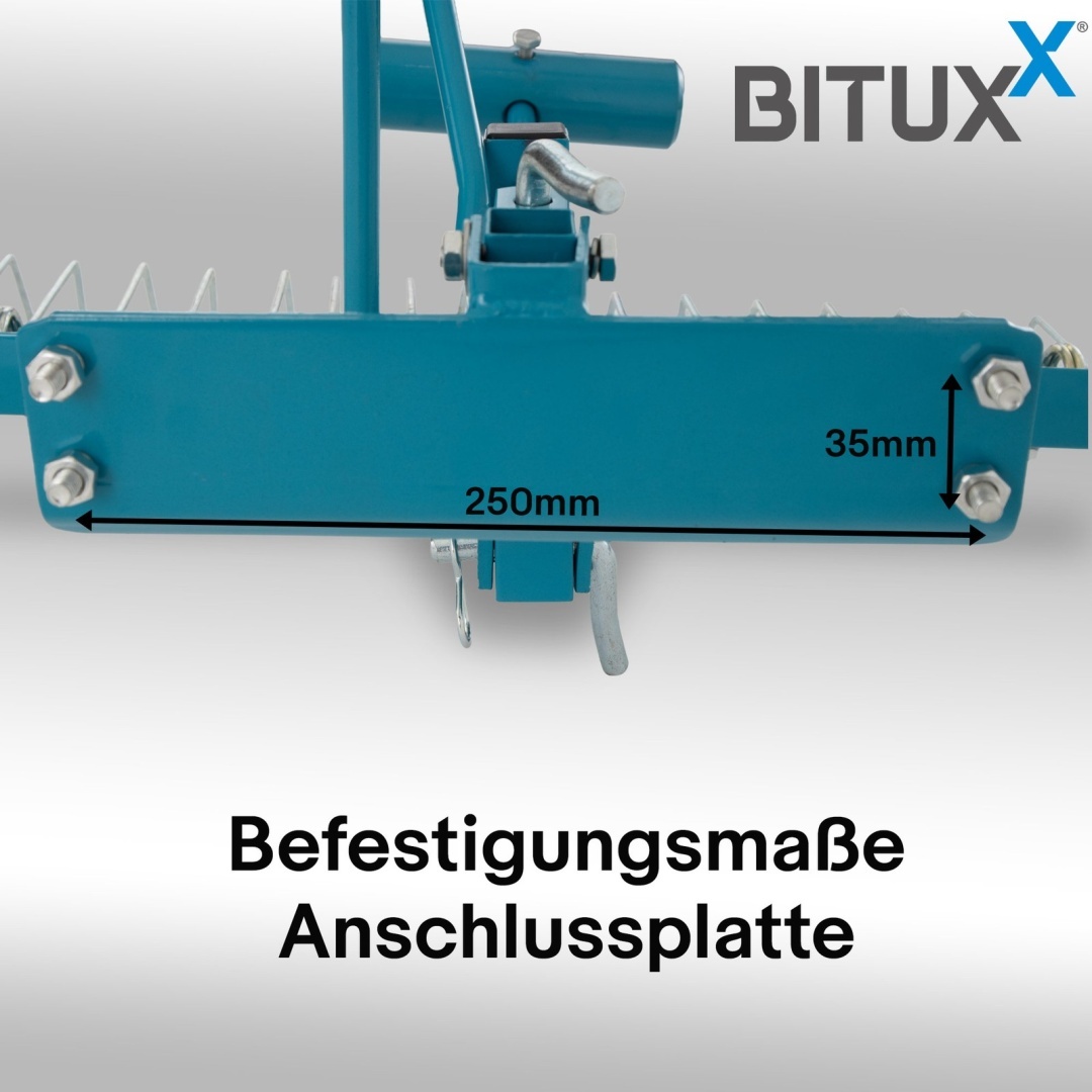 Provzdušňovač trávníku / vertikutátor / hrábě na trávník pro zahradní traktory, sekačky a čtyřkolky (ATV) – Bituxx M19568